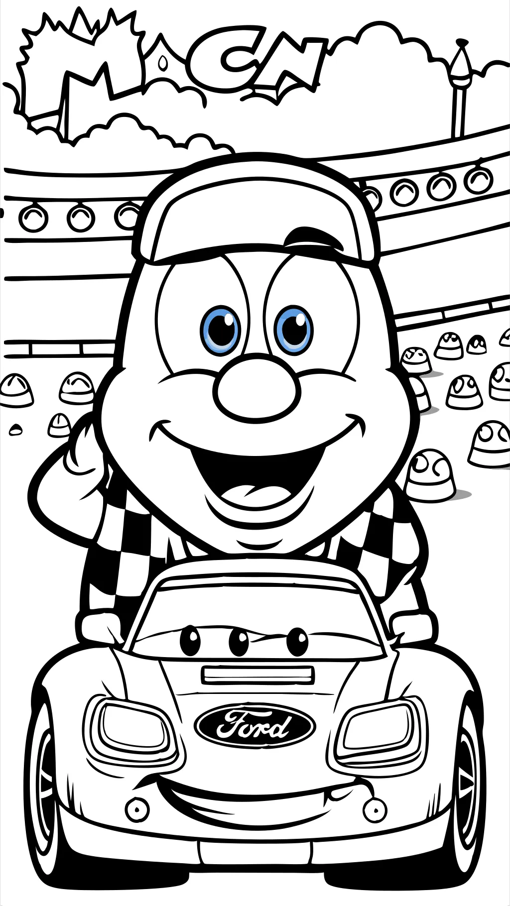 chick hicks coloring page